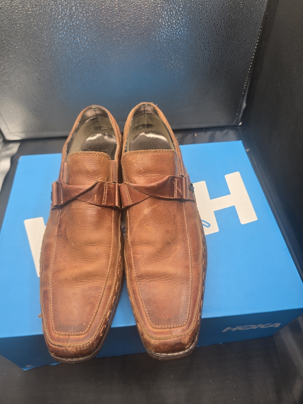 Mark Nason Brown Leather Slip-On Loafers